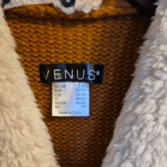 VENUS Tan and Cream Teddy Jacket - Picture 3 of 8
